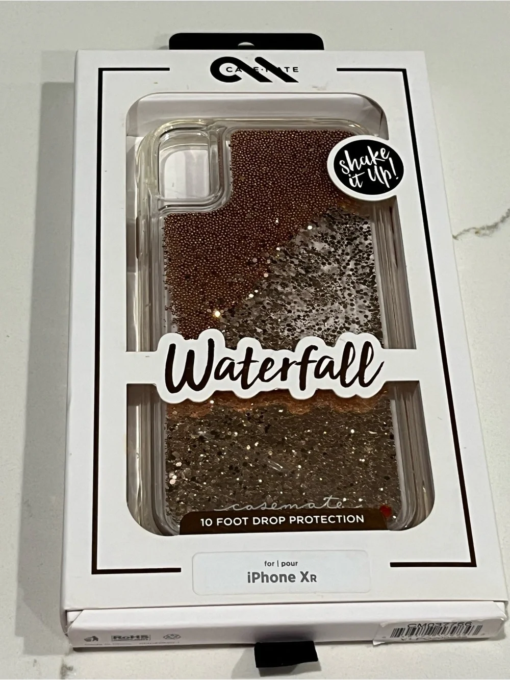case-mate Waterfall Glitter Liquid Phone Case - Rose Gold new